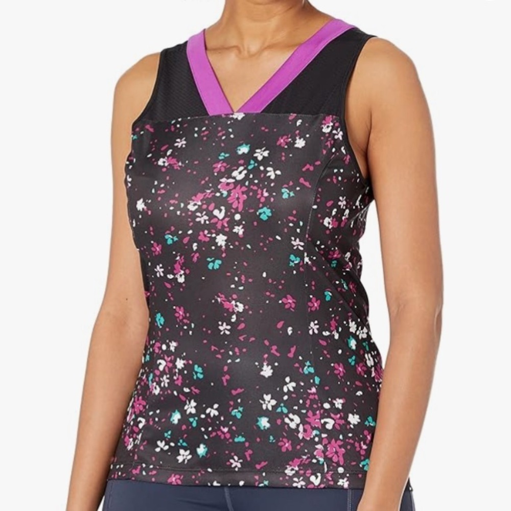Grand Slam Performance Women S Abstract Floral Tennis Pickleball Tank Top NWT